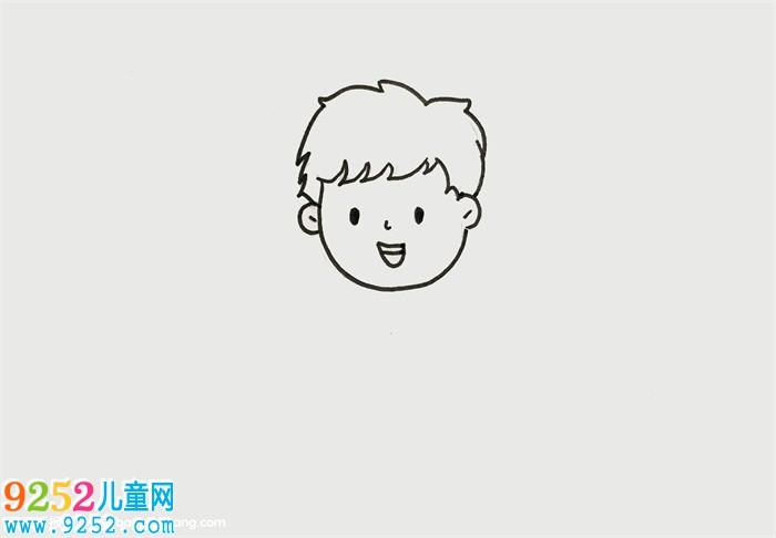 小男孩怎么画小男孩简笔画