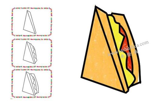 三明治简笔画一