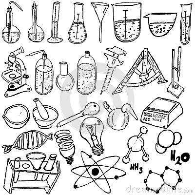 科学相关的高清简笔画