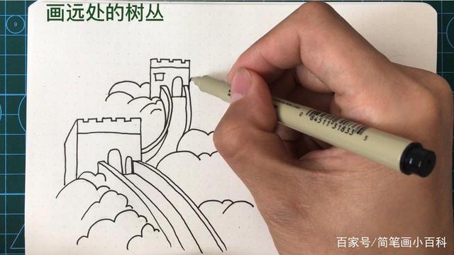 长城这样画简单画出气势来创意简笔画系列素材记得收藏哦