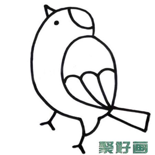 黄雀简笔画的画法步骤教程怎么画简笔画教程