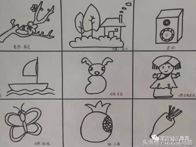 定边县小天鹅幼儿园教师技能大赛简笔画篇