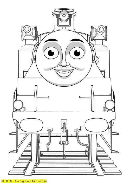 9张最新托马斯小火车动画片涂色图片免费下载-红豆饭小学生简笔画大全