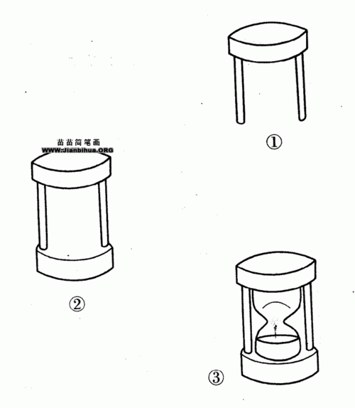 沙漏简笔画图片教程