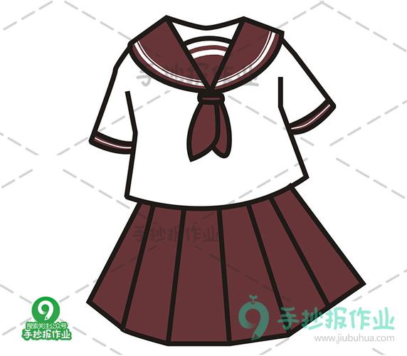 水手服校服简笔画