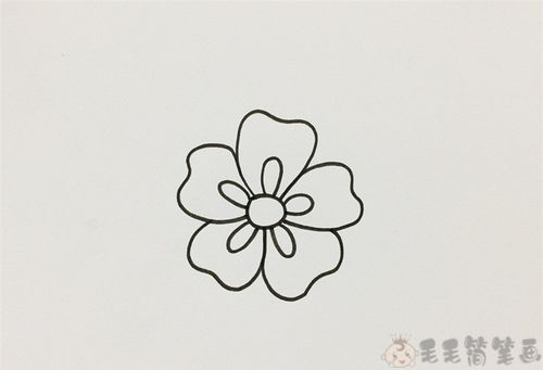 简单的彩色花朵简笔画