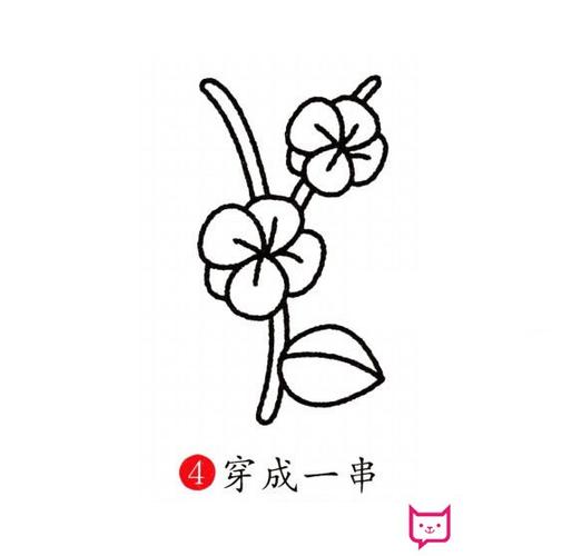 好看的简笔画花教程梅花简笔画步骤