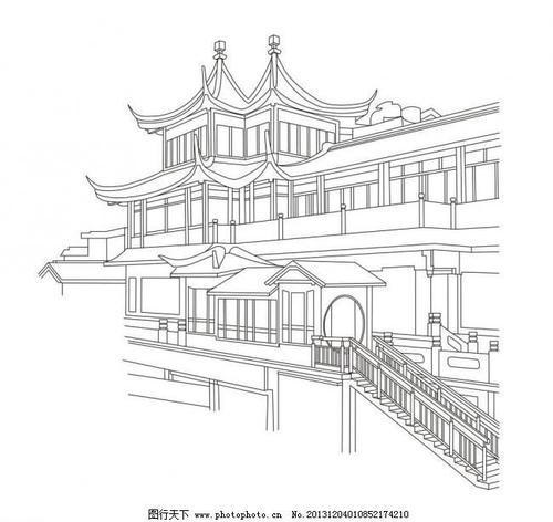 南京标志性建筑简笔画