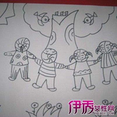 幼儿简笔画秋游