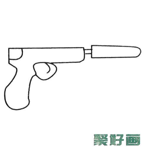 玩具手枪简笔画步骤图怎么画简笔画教程