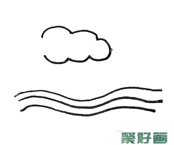 儿童学画海浪简笔画步骤教程怎么画简笔画教程