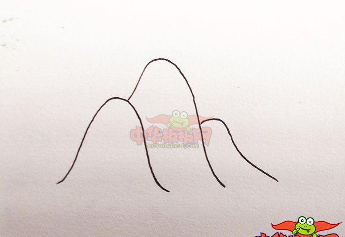 大山怎么画简单好看画简单的一座山简笔画教程简笔