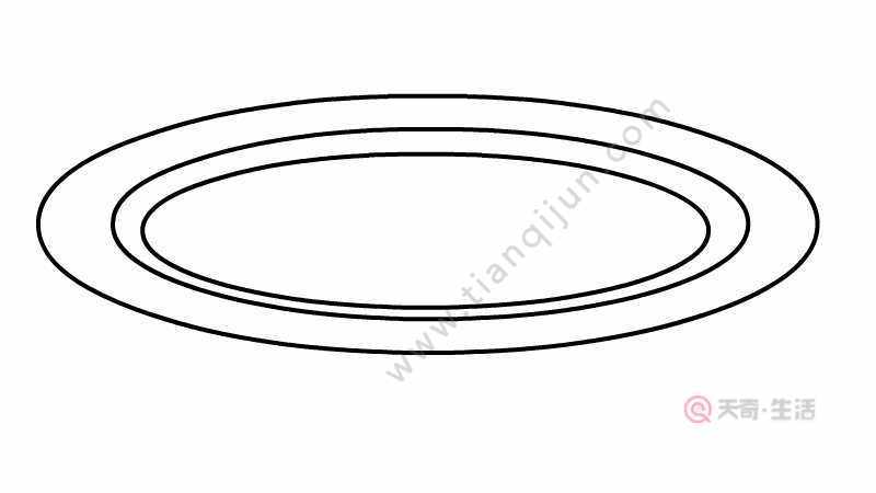 盘子简笔画 盘子的画法