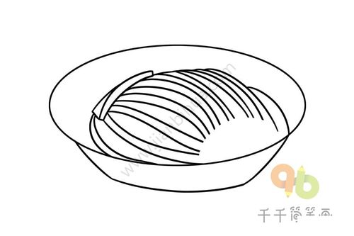 特色美食扣碗简笔画