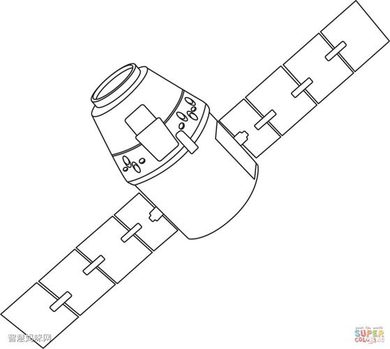 spacex卫星简笔画图片