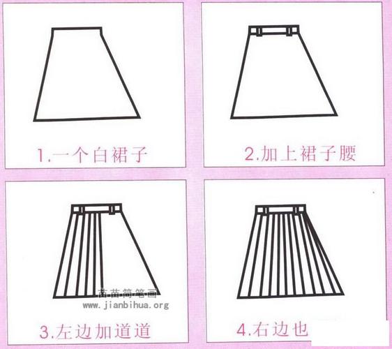 百褶裙简笔画图片教程