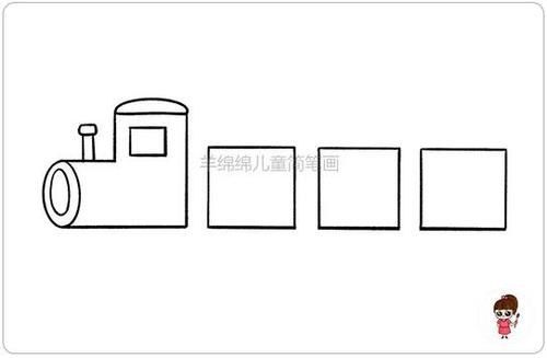 超简单的小火车简笔画