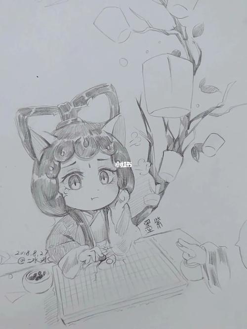 京剧猫简笔画简笔画京剧文化绘画