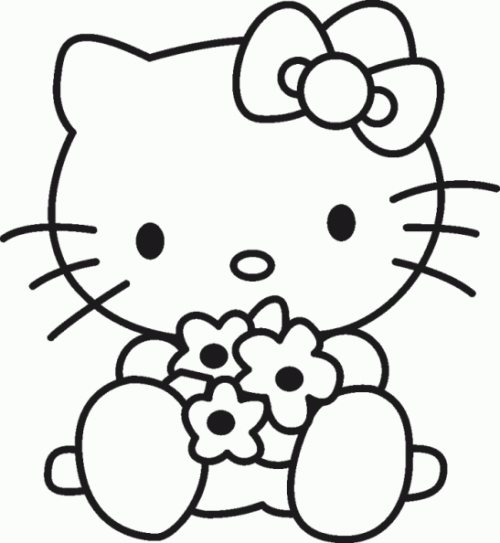 hellokitty洗澡简笔画