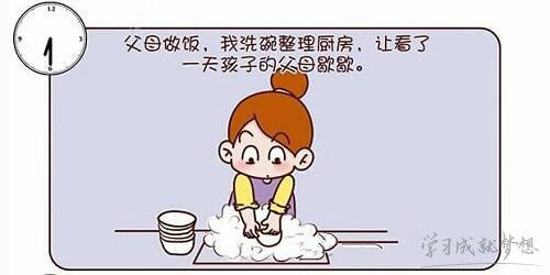 洗碗过程简笔画