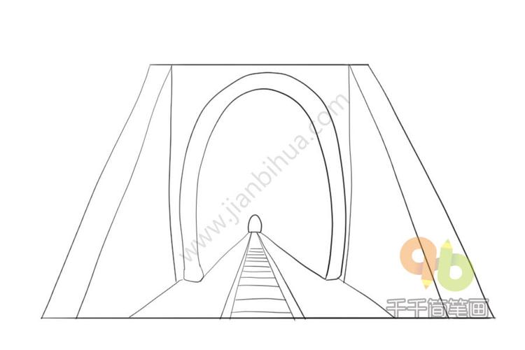 隧道简笔画步骤图