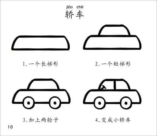 40幅带儿歌的儿童简笔画孩子乐翻了留着教孩子