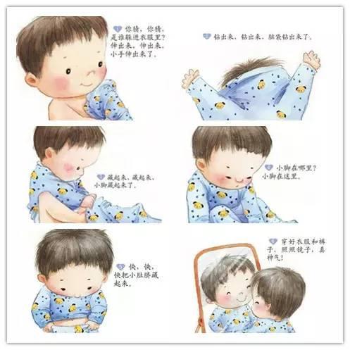 幼儿穿衣服简笔画小宝宝自己穿衣服的简笔图片人物简笔画大全小