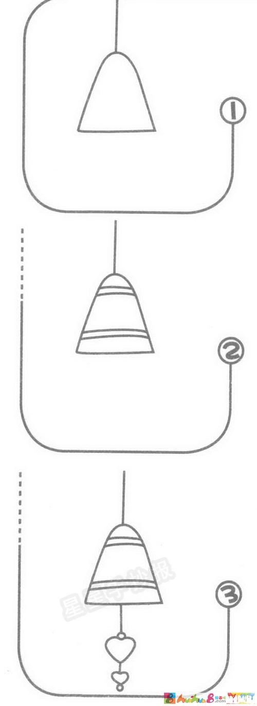 美丽的风铃简笔画