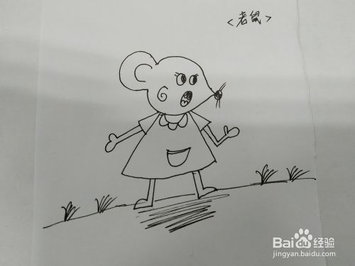 卡通版小老鼠简笔画怎么画