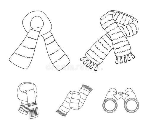 围巾披肩的简笔画