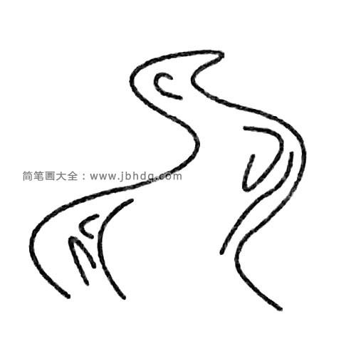 河流简笔画大全及画法步骤