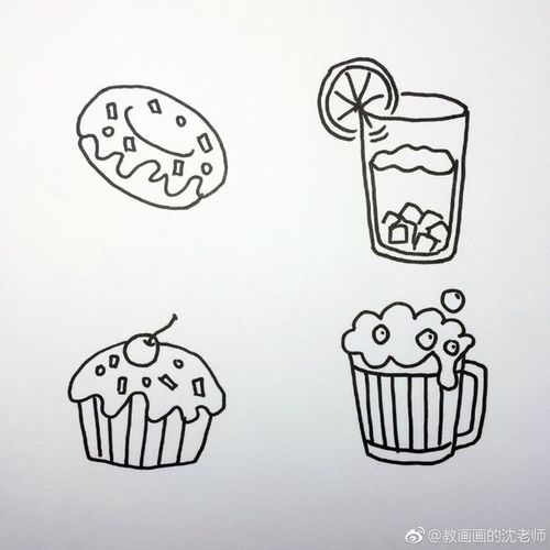 原创卡通食物简笔画手绘插画图来啦作者教画画的沈老师676767