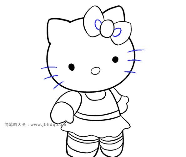 学画可爱的凯蒂猫卡通简笔画简笔画大全