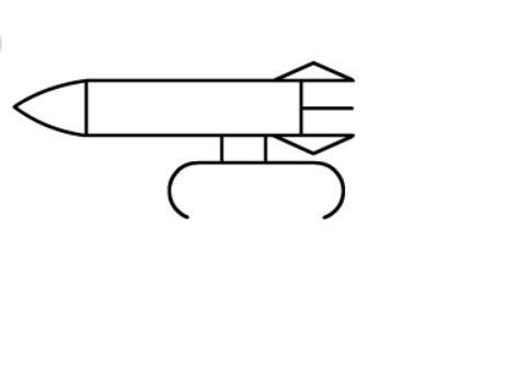 现代武器简笔画导弹车儿童简笔画