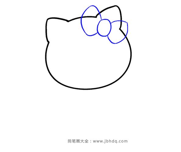 学画可爱的凯蒂猫卡通简笔画简笔画大全