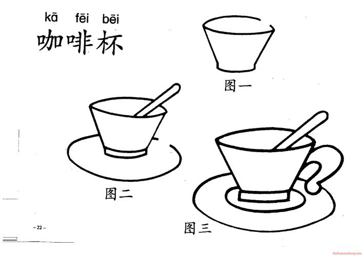 咖啡杯简笔画分步骤详解