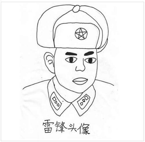 儿童简笔画雷锋叔叔的画法图片大全