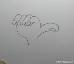 幼儿简笔画丨怎么用6666画表示赞的手势