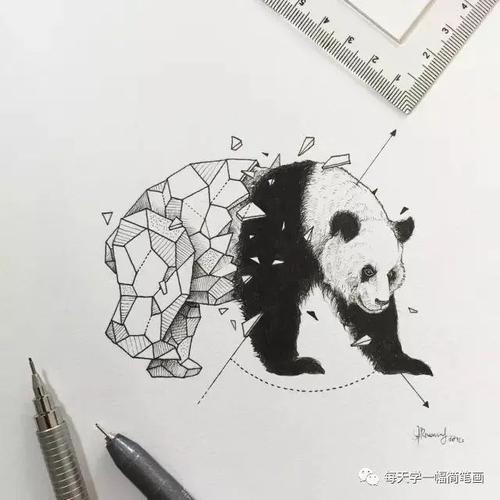 每天学一幅简笔画-原来黑白画也可以这么美