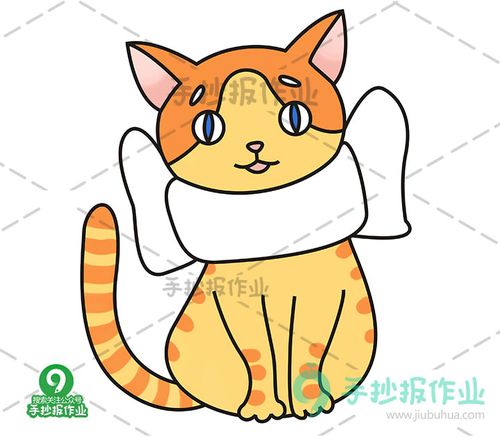 橘猫简笔画