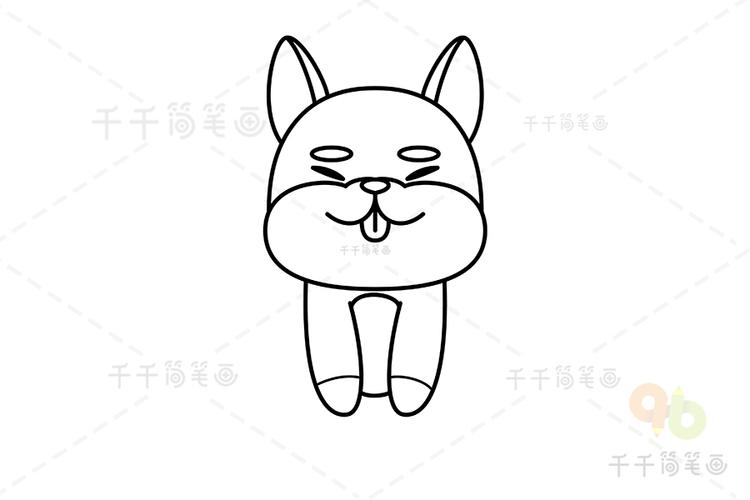 柴犬简笔画图片狗简笔画