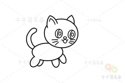 教你画追捕老鼠的小猫简笔画陆地动物视频简笔画