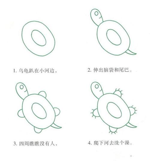 儿童简笔画乌龟的画法教你怎么画乌龟