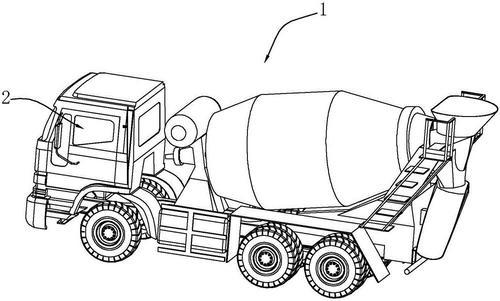 搅拌车和泵车简笔画