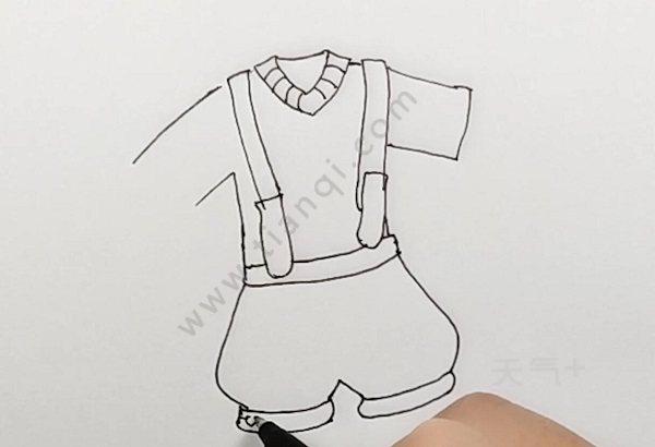 儿童服饰简笔画怎么画儿童绘画服装简笔画