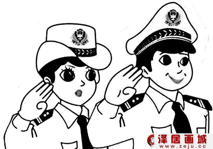 警察和交警叔叔简笔画关于警察的简笔画图片大全