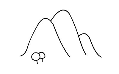 简笔画山的画法