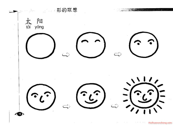 简笔画太阳画法 太阳简笔画步骤