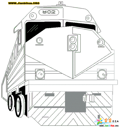 火车简笔画大全12张图片第3张