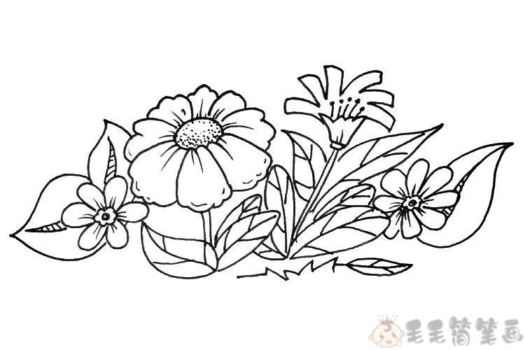 简笔画 手绘 线稿 花草树木简笔画教程植物花卉类教程轻轻松松画花草